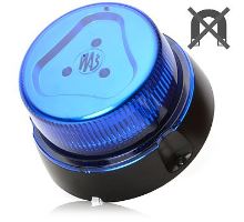 Blue LED beacon, 8 modes, 12-24V, for mounting, 3m cable
