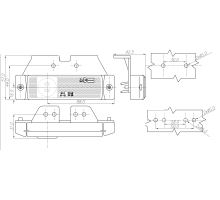 LED position light, W45 32 x 130 mm, bracket Z/ White, Amber, Red