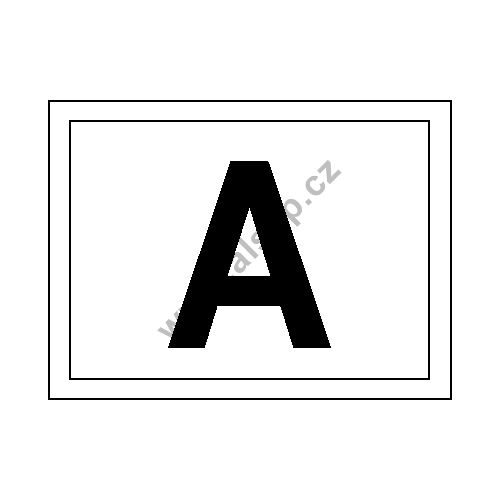Reflective board 400x300mm, letter A