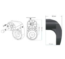 Offset adapter for tube mudguard bracket/mount, Z-shape, Bawer (1)