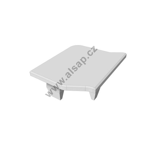 End cap for side trim profile K20, left