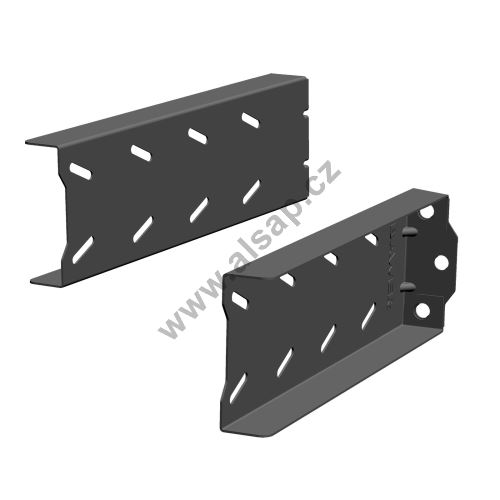 Horizontal toolbox brackets, from 340 - 520 mm, black painted (2)