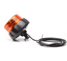 LED oranžový maják, 1 mód, uchycení na trubku o24mm, 12-24V, kabel 3m