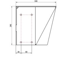 Console left for bumper, R58-03, type 564040 short 290 mm, raw (1)