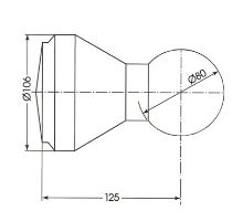 Ball 80mm 125x106mm, 24 tons, series 5001