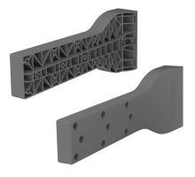 Horizontal toolbox brackets 520 mm, plastic