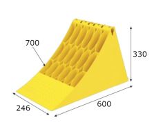 Founding wedges E66 plastic R 700mm 600x246x330mm, yellow LOKHEN DIN 76051 (1)