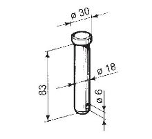Securing pin for rear end D40 o18mm