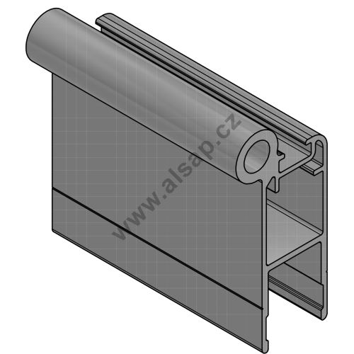 Profile of center hinge 4-leaf doors 3200mm, boyritec version, anodised