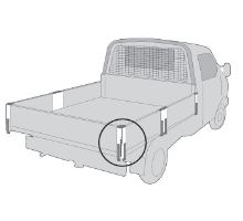 ARMATON dropside post 300/400/600mm, rear left/right, anodized (1)
