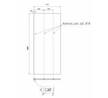 Panel pro výplň vrat, 1149 x 2600mm, RAL9010 - bílý / RAL9006 - stříbrná