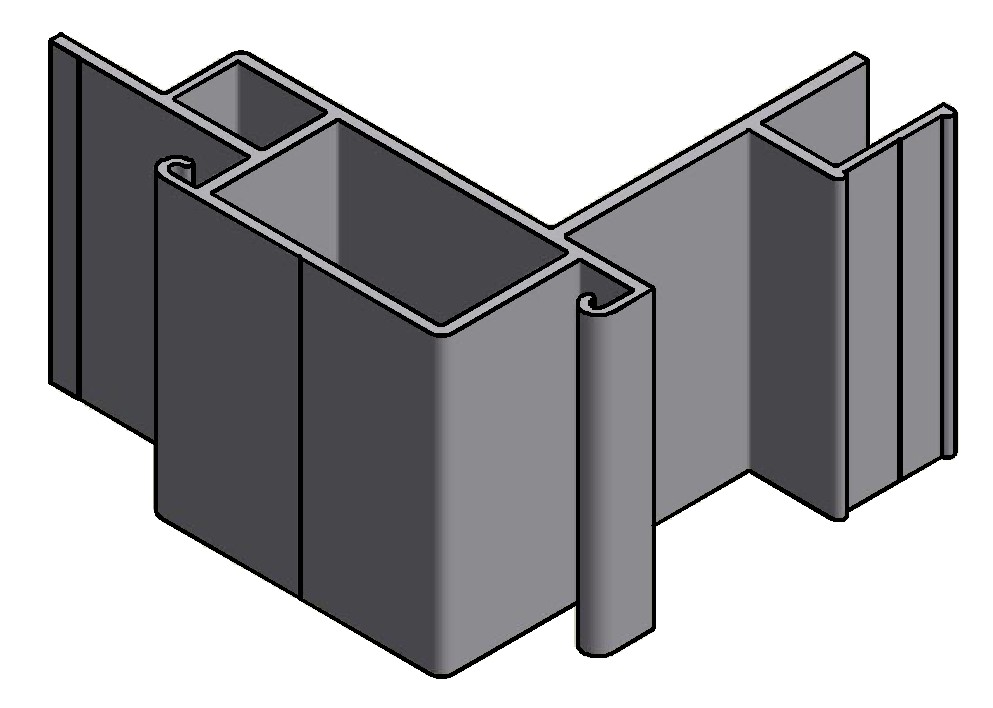 Sloupek cs přední 153 mm,  2500mm - al