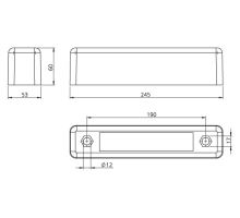 Rubber bumper 245 x 53 x 60 mm (1)