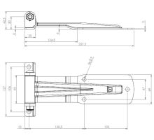 Pant zadních dveří THIRIET, 257,5 mm, nerez, MID (1)