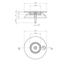 Magnetic catch with stop for side doors, stainless steel and rubber (1)