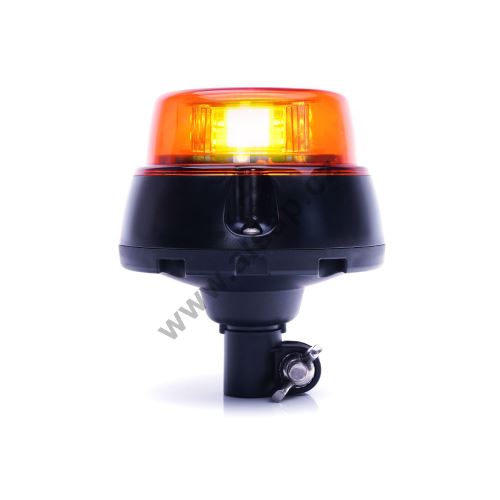 LED oranžový maják, 1 mod, 12-24V, uchycení na trubku o24mm, s konektorem PLUG-IN