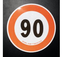 Reflective speed board, 190 mm, sticker with class 2 reflective foil (1)