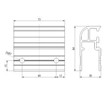 BABY underrun protection profile end, front arc, 73 mm (2)