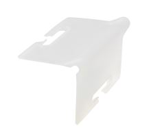 Protective strap corner / corner cover 105x105x135 mm, white, PE, for strap up to 100 mm,