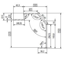 Frame floor profile QST 152 x 27 mm, with holes, steel 4 mm, 6500 / 7300 mm, DEKRA (1)