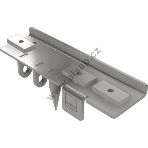 Mounting/connection kit CS 4-square, QCS, FLAT + pillar CS18, rear-left