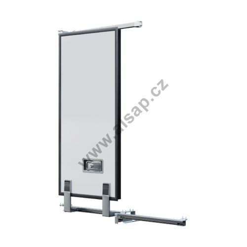 SKIRION–posuvné boční dveře pro panelové skříně od 40–80mm, šířka 900-1300mm, posuv vpravo