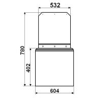 Splash guard, width 412 - 604 mm, (1 piece), with 91/226/CEE approval (1)