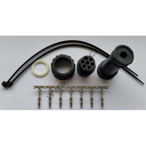 7-pin WAS connector for cable (round) - complete