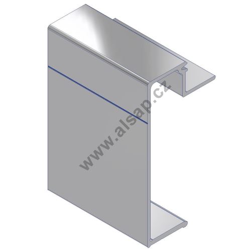 Frame floor profile 108/28 mm, anodised