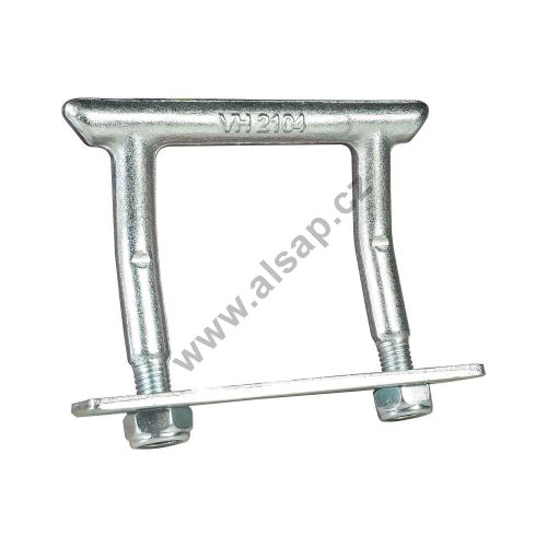 Pi frame lashing ring O13 mm, 2500 daN, including nuts, zinc plated