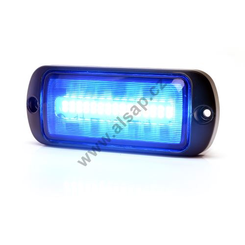 Blue warning light PREDATOR - LED W217, 113 x 46 x 16 mm, synchronization, 3m cable