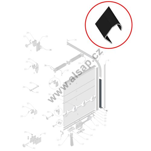 6 - Guide rail bottom part
FIT roller blind