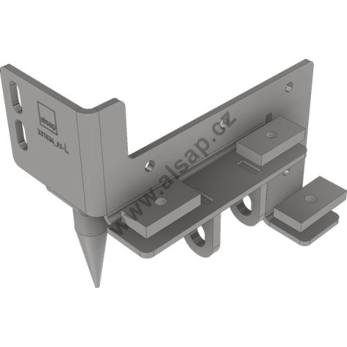 Mounting/connection kit CS L (MEGA) + pillar CS12, front-left