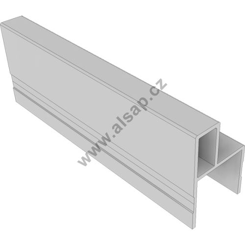 Door profile h 30.5/15, anodised (2)