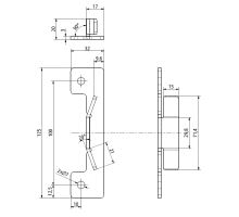 Lock counterpart for aluminum box (1)