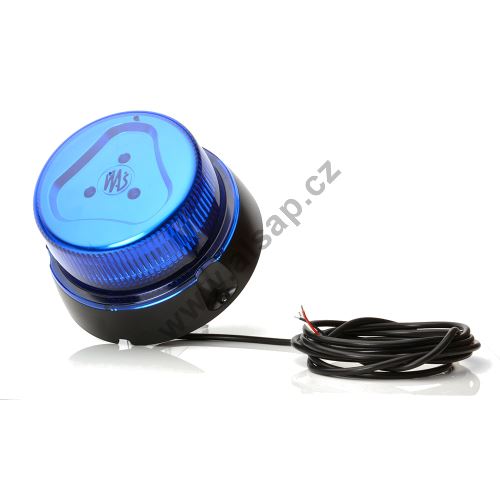 Blue LED beacon, 8 modes, 12-24V, for mounting, 3m cable (1)
