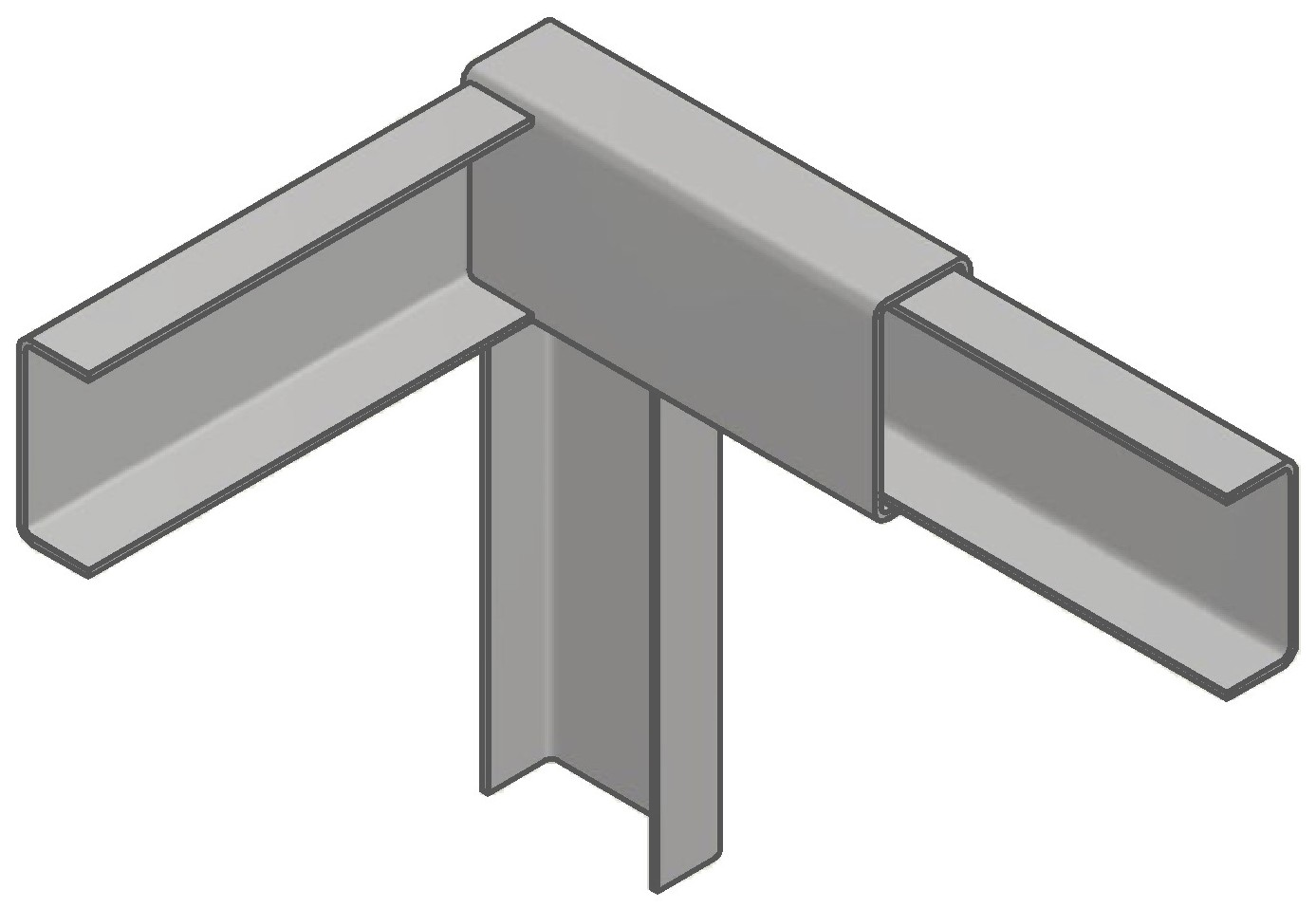 Horní spojka plachtové konstrukce PP pro 65, 30 x 60 mm,zn