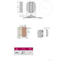 Locking hinge 49x44mm, plastic (1)