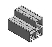 Profile CS-5 roof 70x62mm, for fixed roof 25mm, l=6500mm