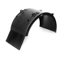 Plastic mudguard, 650x1900x1250mm, adj. holders o42mm, antispray mudflap 350 mm, Right
