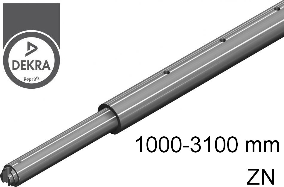 Tyč rozpěrná ZN, o42mm, alSap-Line,  1000 - 3100 mm (o19/o24/U9mm) 500 daN DEKRA