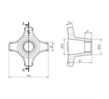 Lock nut of beam exchangeable superstructure at 38 mm (1)