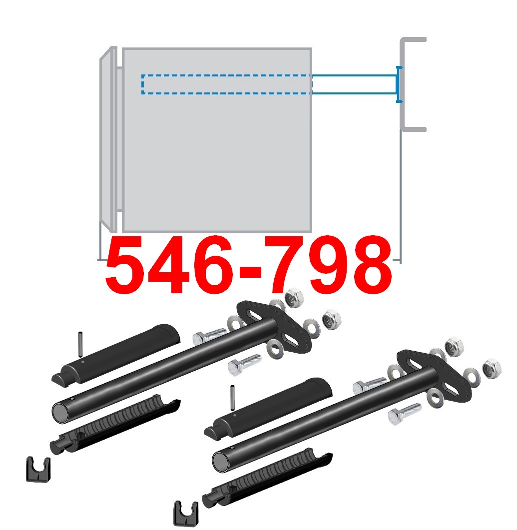 Držák bedny trubka o42mm easy, pro BAWER E2,6 202/203, 252/253, 302/303 METAL Y= 546-798mm