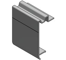 Frame floor profile 90/18 mm, for lashing rings, with nose (aluminium/anodised)