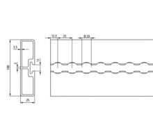 Tarpaulin profile 100x25mm with AirLine system - anodised (1)