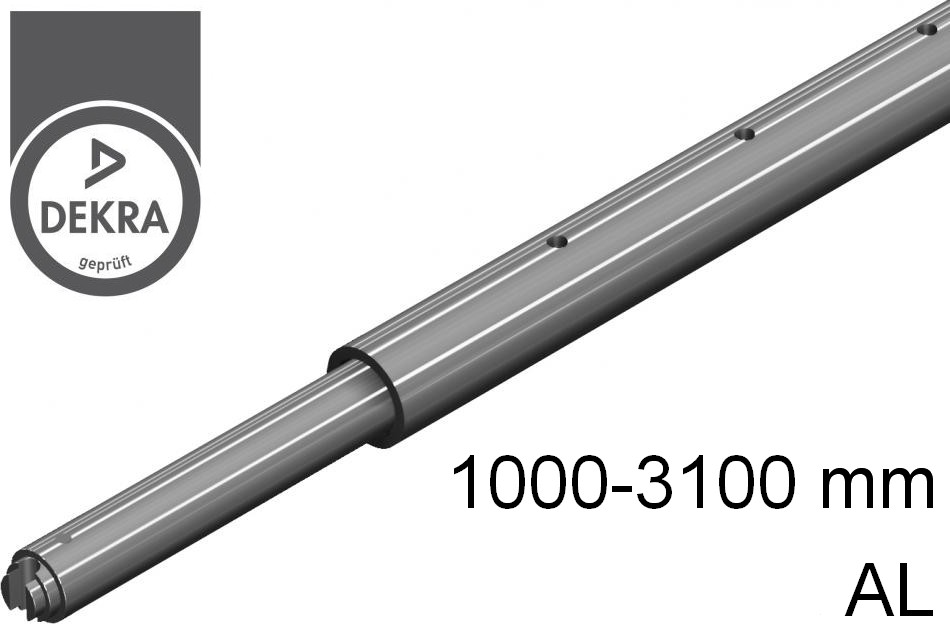 Tyč rozpěrná AL, o42mm, alSap-Line,  1000 - 3100 mm (o19/o24/U9mm) 400 daN DEKRA