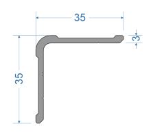 Box body internal profile L 35x35mm, aluminum (1)
