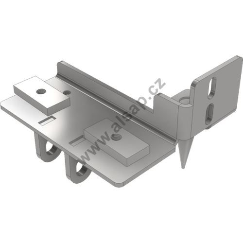 Mounting/connection kit CS 4-square, QCS, FLAT + pillar CS18, front-right
