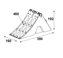 Zakládací klíny G46 plastový R 460mm, 390x160x192mm, žlutý  LOKHEN DIN 76051 (1)