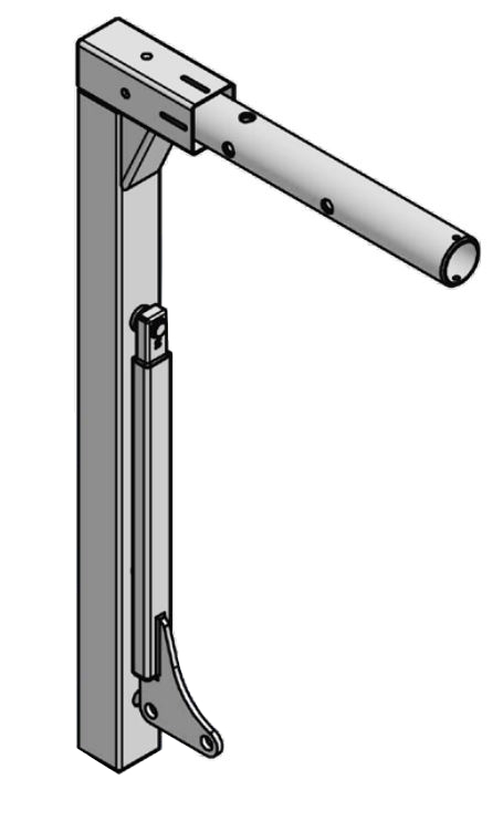 Noha pro výměněnné nástavby 1430 mm, 18 t, a1 sb4118sr db 829, vzpěra bez brzdy 775/500 mm